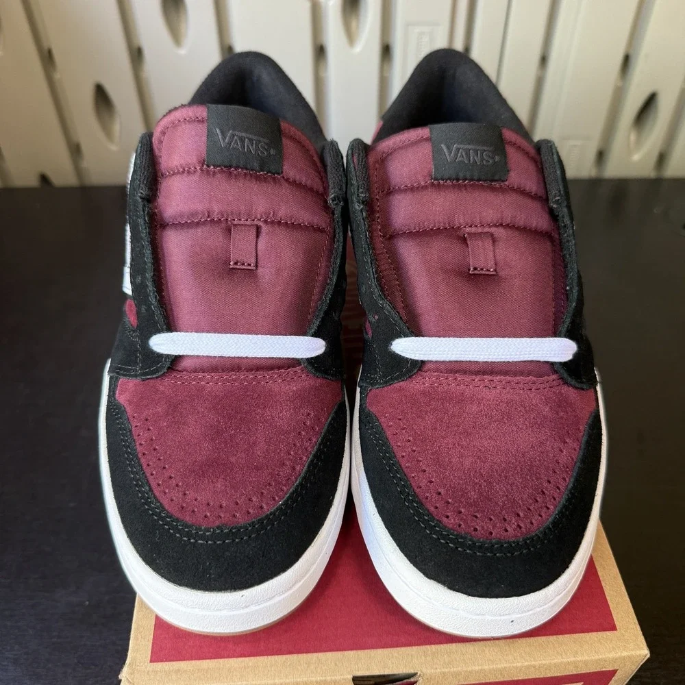 Vans Lowland 2.0 Skate Sneakers Shoes Red Black Men's Size 9.5 - VN000D6R2Q1